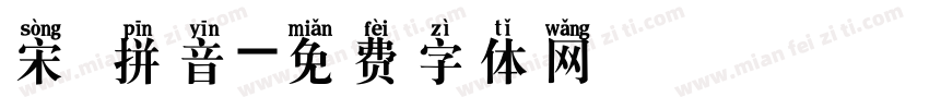 宋 拼音字体转换